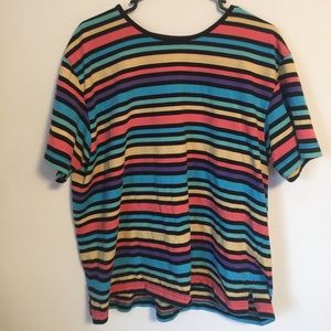 Vintage pastel rainbow tee plus size